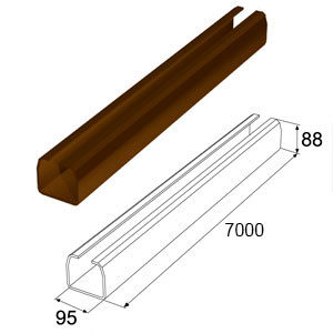 Балка прокатная для комплекта №4 95х88 L=7045 RAL8017, DHS2010706/8017